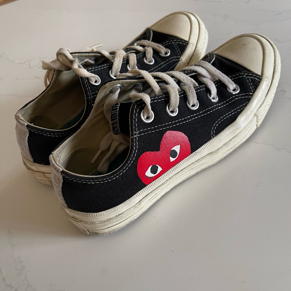 Comme des Garcons Black and Red Sneakers